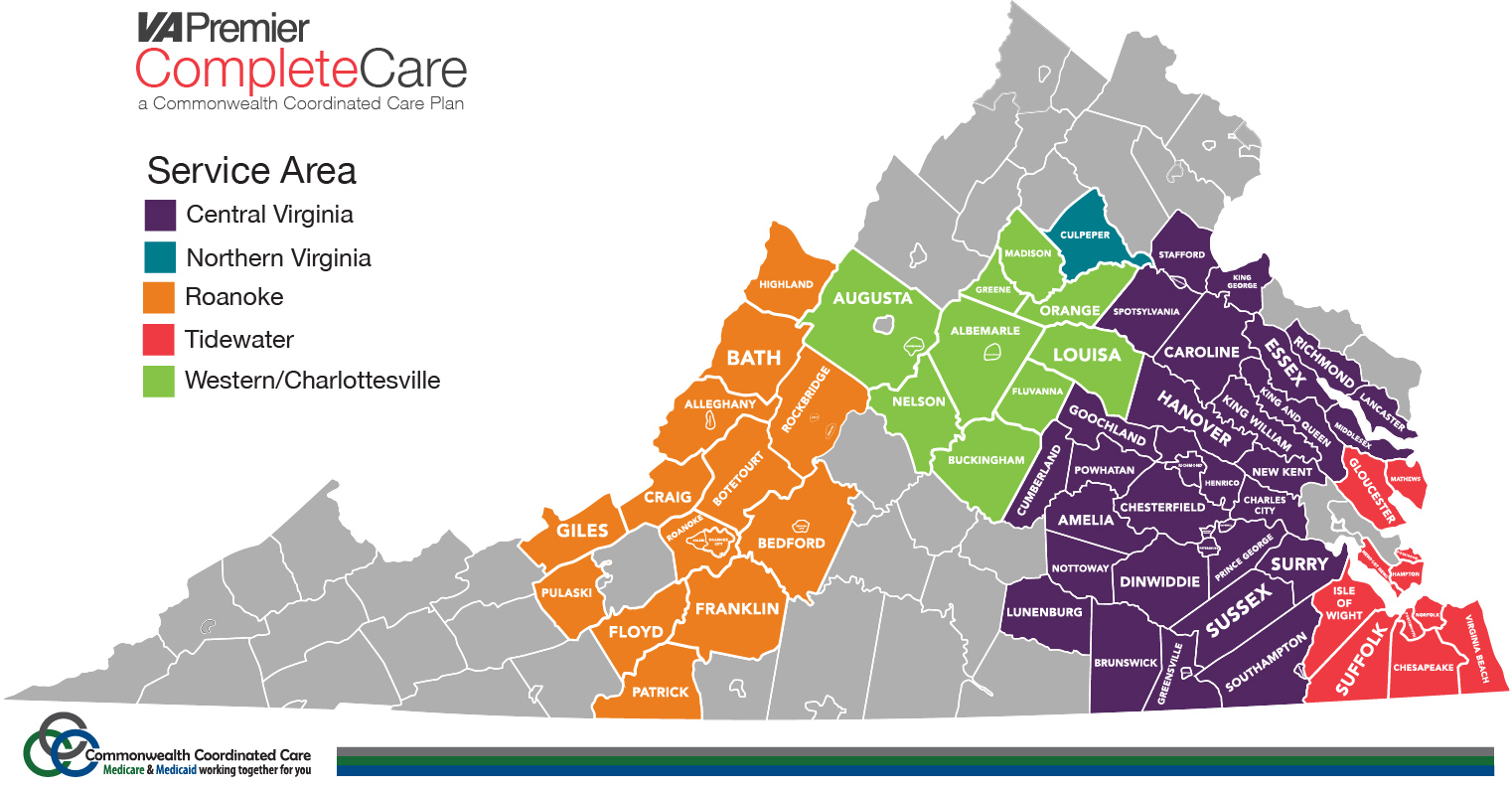 CompleteCare Service Area Map CompleteCare Service Area & Enrollment Map